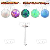 4b2s9s wholesale lot 24 pcs of clear bio flex labret studs w nose piercing