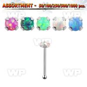 4b2s9t bulk of silver fish tail unbend l shaped nose studs w nose piercing