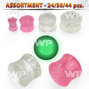 4b2sek dual use acrylic plug glow in the dark plug at night ear lobe piercing