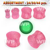 4b2sek dual use acrylic plug glow in the dark plug at night ear lobe piercing