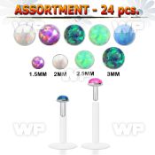 4b2sl9 clear bio flex nose screw spiral w 1 5mm round synthetic lower lip piercing