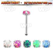 4b2sle silver 925 nose bone 22g 0 6mm prongset 2mm m round nose piercing