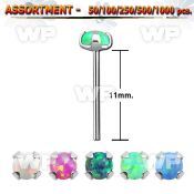 4b2sly silver 925 un bent nose stud prongset 2 5mm round dome nose piercing