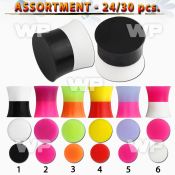 4b2sp0 double flare bi tone silicon plugs have two different col ear lobe piercing