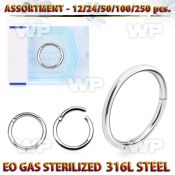 4b2yls eo gas sterilized 316l steel hinged segment ring