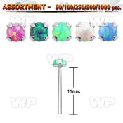 4b2ypp bulk of silver l shaped nose studs w prong set 1 5mm roun nose piercing