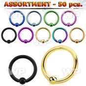4b2z9z of ion plated surgical steel captive bead ring 1 2mm ear lobe piercing