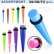 4b2zpe acrylic solid colored tapers double o ring size from 1 6m ear lobe piercing