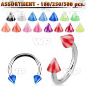 4b2zt0 surgical steel cbr horseshoes 1 2mm 3mm acrylic checker belly piercing