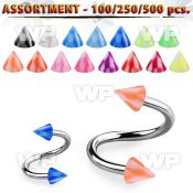 4b2ztk surgical steel eyebrow spirals 1 2mm 3mm acrylic checker eyebrow piercing