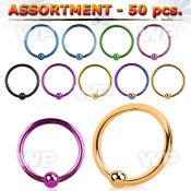 4b2zts of ion plated surgical steel captive bead ring 1mm 2 5m ear lobe piercing