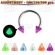 4b2zyk surgical steel cbr horseshoes 1 2mm 3mm acrylic glow in belly piercing