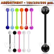4b2zzt acrylic uv tongue bars 1 6mm 6mm acrylic balls length tongue piercing