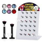 4b42j display w black ion plated surgical steel internally thre belly piercing