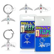 4b6m0yz fake belly clip dangling plain birdcentral crystal belly piercing