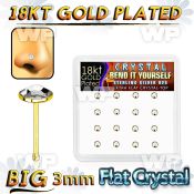 4d4aiey6 box w of silver 925 nose bone 18k gold plated extra nose piercing