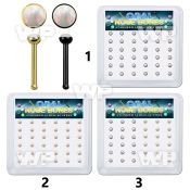 4f45m0 box w 36 pcs of 316l steel nose piercing nose bones w nose piercing