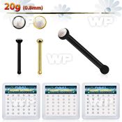 4f45m0 box w 36 pcs of 316l steel nose piercing nose bones w nose piercing