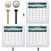 4f45mk box w 36 pcs of 316l steel nose piercing nose bones w nose piercing