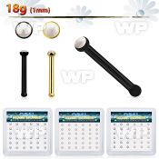 4f45mk box w 36 pcs of 316l steel nose piercing nose bones w nose piercing