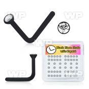 4f7k box of clear acrylic l shaped nose stud 0 8mm 1 5mm clea nose piercing