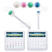 4f7ze board w 96 pcs of sterling silver fake septum rings in nose piercing