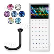 4fu3s box w black ion plated surgical steel nose screw spirals nose piercing
