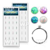 4fua0 box w 36 pcs of ion plated 316l steel uns grade s3160 nose piercing