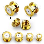4hbm surgical steel bullet plug internal threading hollow cen ear lobe piercing