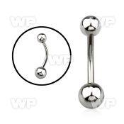 4u3 steel belly ring 5mm 6mm normal high polished steel bal belly piercing