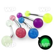 4u4ib steel belly ring acrylic glow in the dark bubble balls belly piercing