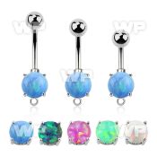 4ua15x implant grade steel navel bananabell opal