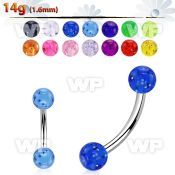 4uirs steel navel bananabell acrylic glitter balls 5mm