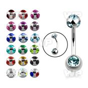 4uk63jc steel belly ring lower 6mm an upper internally threaded belly piercing