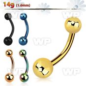 4ur3 ion plated 316l steel belly ring 5 6mm ball belly piercing