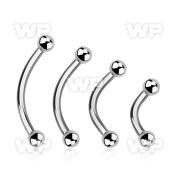 4uw4ks 316l steel micro banana w 2 5mm ball eyebrow piercing