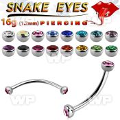 4uwxc4b surgical steel snake bite tongue piercing banana 1 2mm eyebrow piercing