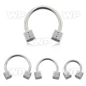 64318 surgical steel cbr horseshoe 1 6mm 4mm dices belly piercing