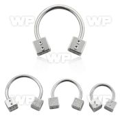 64318s surgical steel cbr horseshoe 1 6mm 5mm dices belly piercing