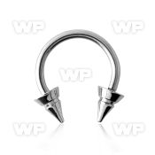 646uy1 surgical steel cbr horseshoe 1 6mm 6x5mm grooved layered belly piercing