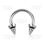 646uy7 surgical steel cbr horseshoe 1 6mm 6x5mm ridged drill belly piercing
