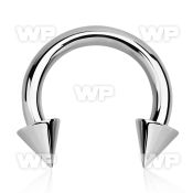 64a6uep surgical steel cbr horseshoe 2 5mm internally threaded belly piercing