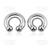 64app surgical steel cbr horseshoe 10mm internally threaded belly piercing