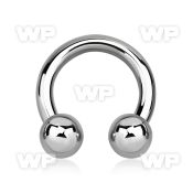 64ati implant grade steel 3mm cbr horseshoe with internal 8mm ball belly piercing