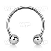 64i surgical steel cbr horseshoe 1 6mm 5mm ball belly piercing