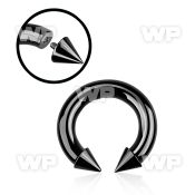 64r6uk black ion plated surgical steel cbr horseshoe 6mm intern belly piercing