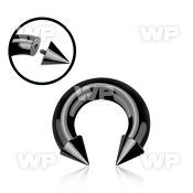 64r6up black ion plated surgical steel cbr horseshoe 8mm intern belly piercing