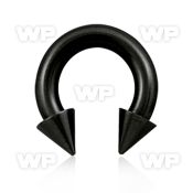 64r6uy black ion plated surgical steel cbr horseshoe 4mm intern belly piercing
