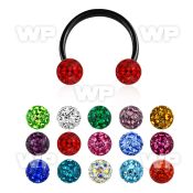 64rdas ion plated surgical steel cbr horseshoe 1 6mm 5mm multi belly piercing