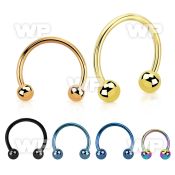 64rkp4 ion plated surgical steel cbr horseshoe 20g 0 8mm 3mm eyebrow piercing